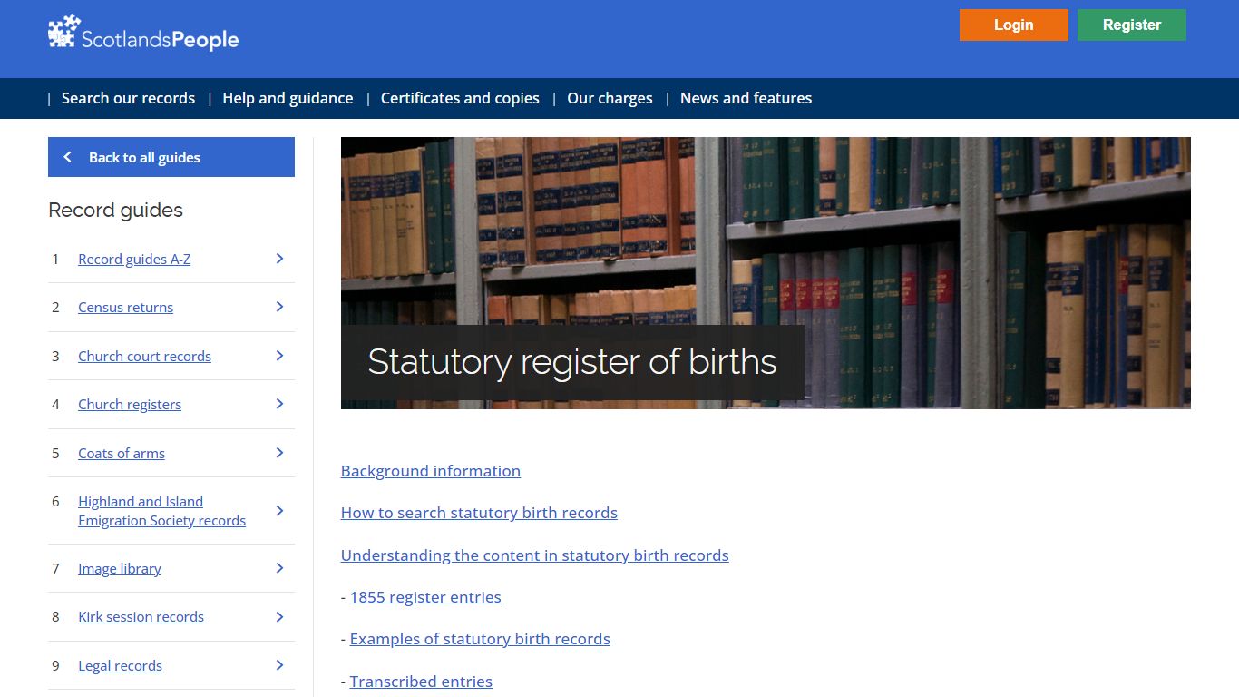 Statutory register of births | ScotlandsPeople